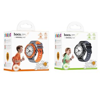 Kids Smart Watch 4G with GPS+LBS+WiFi Tracking, Video Call, Kids Privacy Protection, Parental Control, IP54 Waterproofing (Y107) - Black