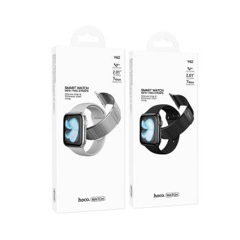 Smart Watch w/ Call Feature, 3~5 Days Battery Life, IPX6 Waterproofing, 2 x Straps (Y42) - Black