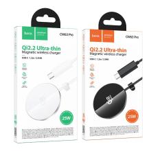25W Qi2.2 Magnetic 2 in 1 Wireless Fast Charger, Charge Phones & Earbuds (CW63 Pro)  -  Black