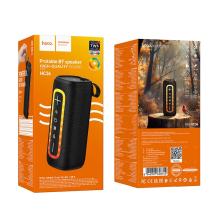 10W Bluetooth Speaker with LED Light, FM/MicroSD/USB/Aux Inputs (HC36)  -  Blue