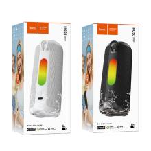 8W Bluetooth Speaker with 6 Hours, LED Colorful Light, FM / TWS Mode (HC50)  -  Black