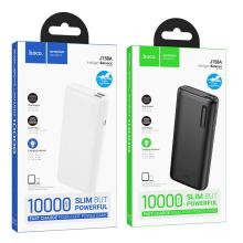 2A Slim Power Bank with Charging Indicator, Dual Input, Dual USB-A Output (10000mAh) (J158A)  -  White