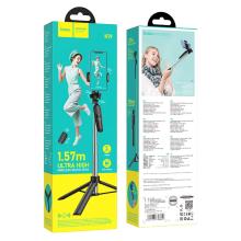 Premium Bluetooth Selfie Stick w/ 1.57m Tripod, V4.0 Remote (K19)