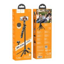 Premium Bluetooth Selfie Stick w/ 1.75m Quadpod, Camera Mount, Stabilizer, V5.2 Remote (K22)