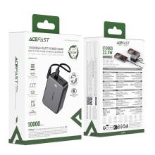 22.5W PD+QC Power Bank with Battery % Display, Detachable Cable, CCC Certification (10000mAh) (M28)