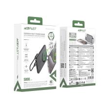 Magnetic 20W PD+QC Wireless Charging Power Bank, 10mm Ultra Thin, Detachable Cable, CCC Certification (5000mAh) (M30)