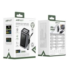 100W PD+QC Power Bank with Smart Display, Built-in Cable, CCC Certification (20000mAh) (M33)