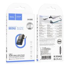 2 in 1 OTG Adaptor w/ Lightning & USB-C male to USB-A female, Plug and Play, Data Transfer (UA36E)