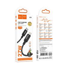 27W PD Nylon Braided Super Fast Charging Cable - Lightning to Type C (X89) 2 Meter