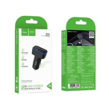42W PD+QC 3-Ports Car Charger with 2x USB-A, 1x USB-C Outputs, LED Power Display (Z63A)